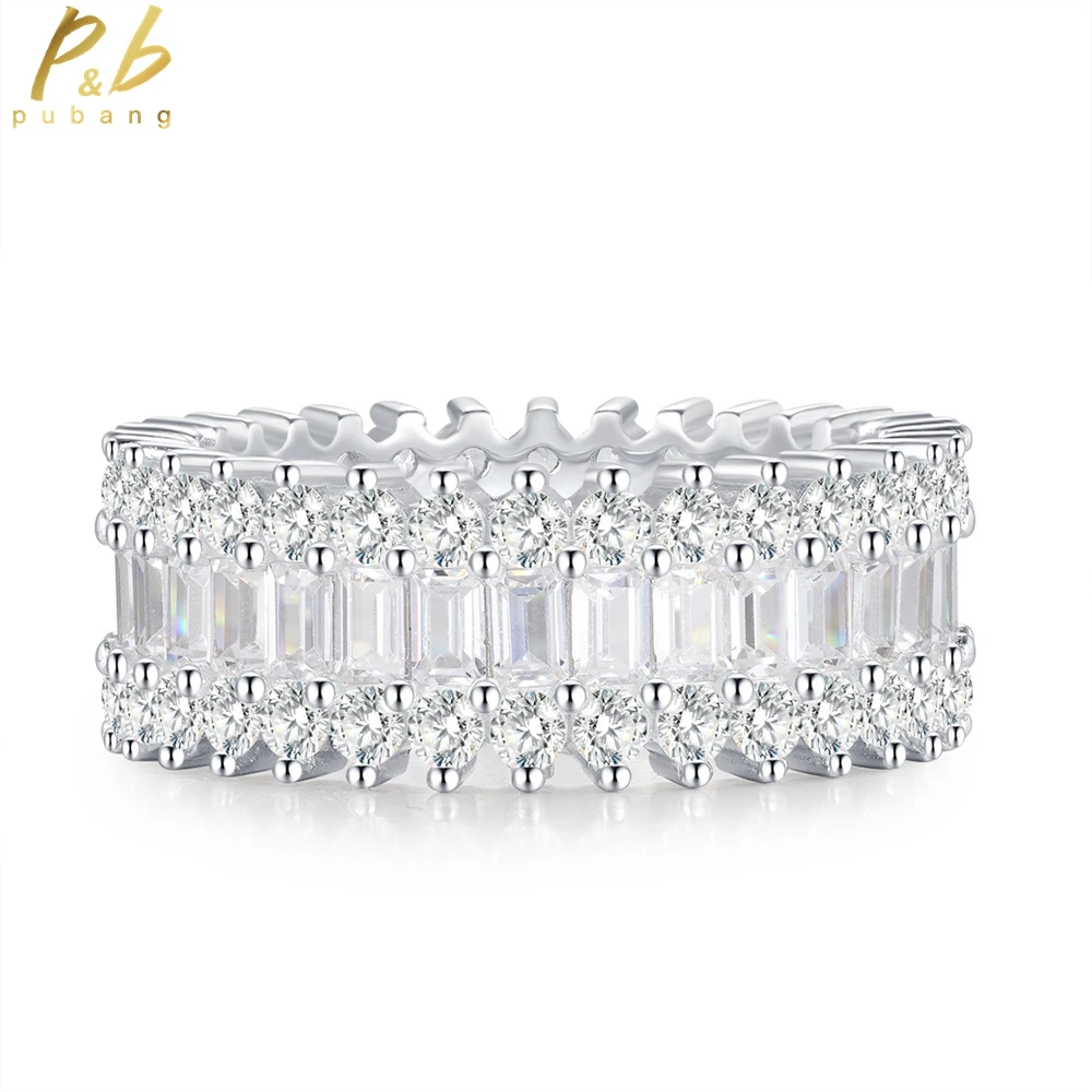 PuBang Fine Jewelry Solid 925 Sterling Silver Luxury Diamond Row Ring Created Moissanite for Women Engagement Gift Free Shipping
PuBang Fine Jewelry Solid 925 Sterling Silver Luxury Diamond Row Ring Created Moissanite for Women Engagement Gift Free Shipping