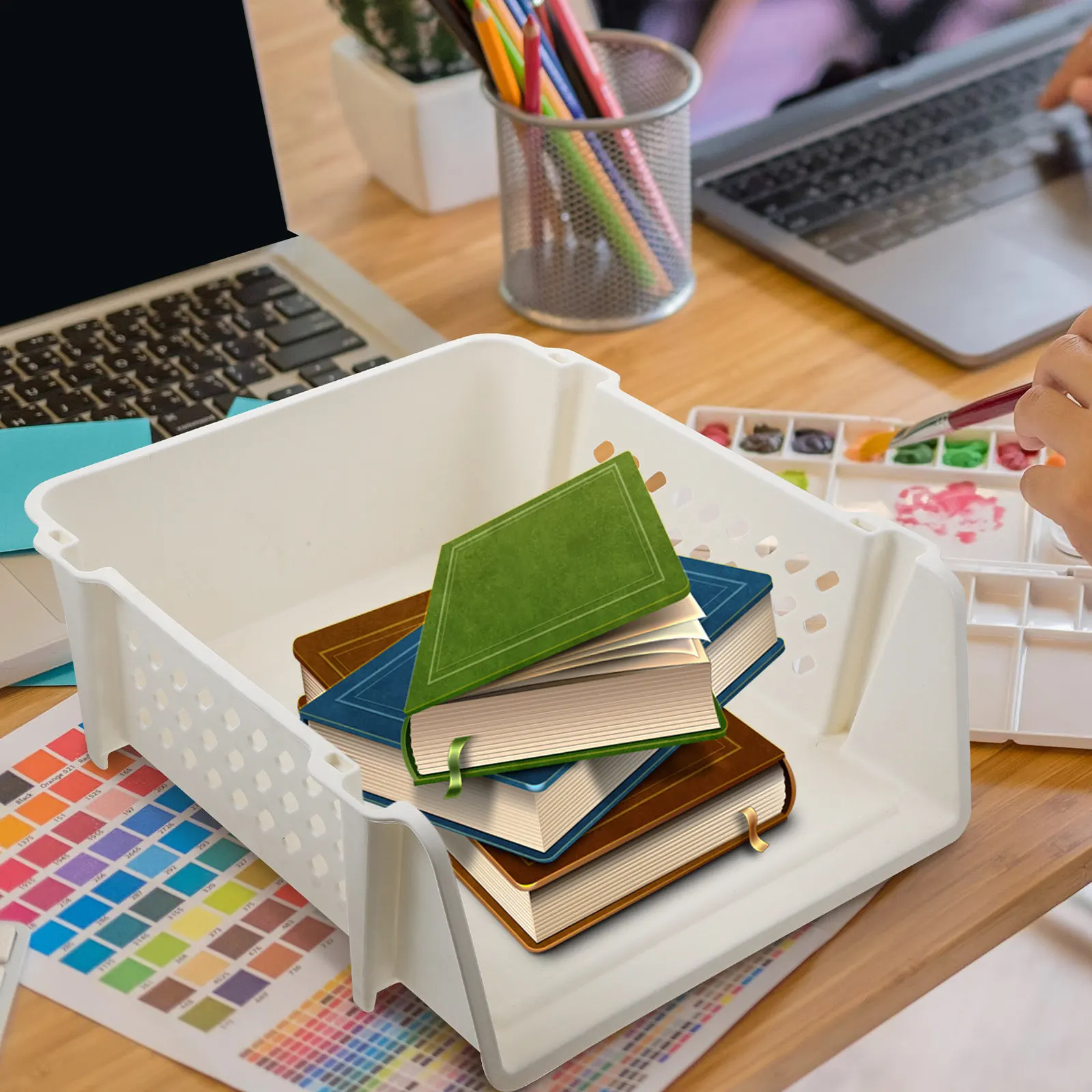Stackable Storage Rack Desktop File Organizer Premium PP Material Multi-Functional Shelf Office Supplies Holder Stationery
Stackable Storage Rack Desktop File Organizer Premium PP Material Multi-Functional Shelf Office Supplies Holder Stationery
