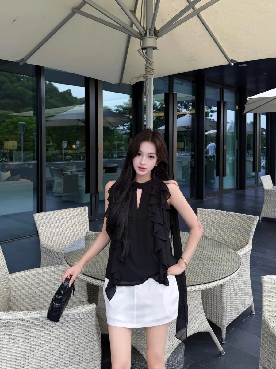 Fashionable Kumikumi Set with Sashes Summer White Half Skirt Short Skirt Two-Piece Women's Clothing High Waist Gauze Hem
Fashionable Kumikumi Set with Sashes Summer White Half Skirt Short Skirt Two-Piece Women's Clothing High Waist Gauze Hem