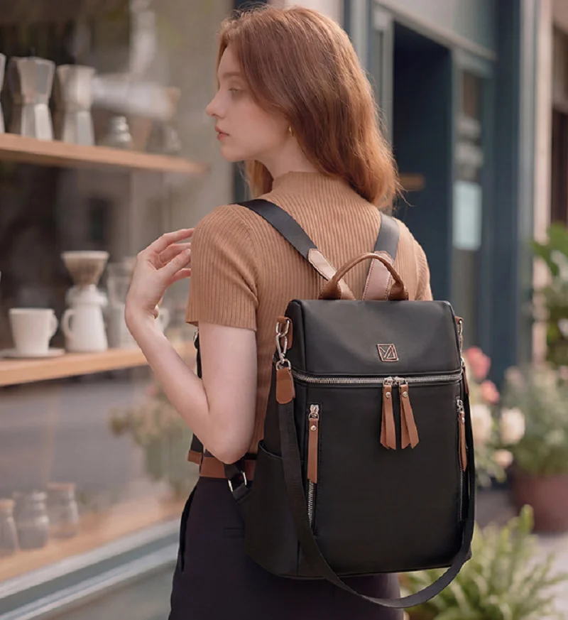 New Women's Preppy Style Waterproof Nylon Backpacks Korean Fashion Double Zipper Shoulder Bags Notebook Schoolbag Travel Bag
New Women's Preppy Style Waterproof Nylon Backpacks Korean Fashion Double Zipper Shoulder Bags Notebook Schoolbag Travel Bag