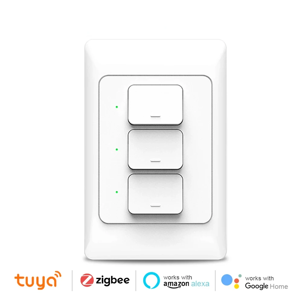 Tuya Zigbee3.0 Smart Wall Switch US AU Wall Push Button Physical Switches Smart Wireless Voice Remote Control Google Home Alexa
Tuya Zigbee3.0 Smart Wall Switch US AU Wall Push Button Physical Switches Smart Wireless Voice Remote Control Google Home Alexa