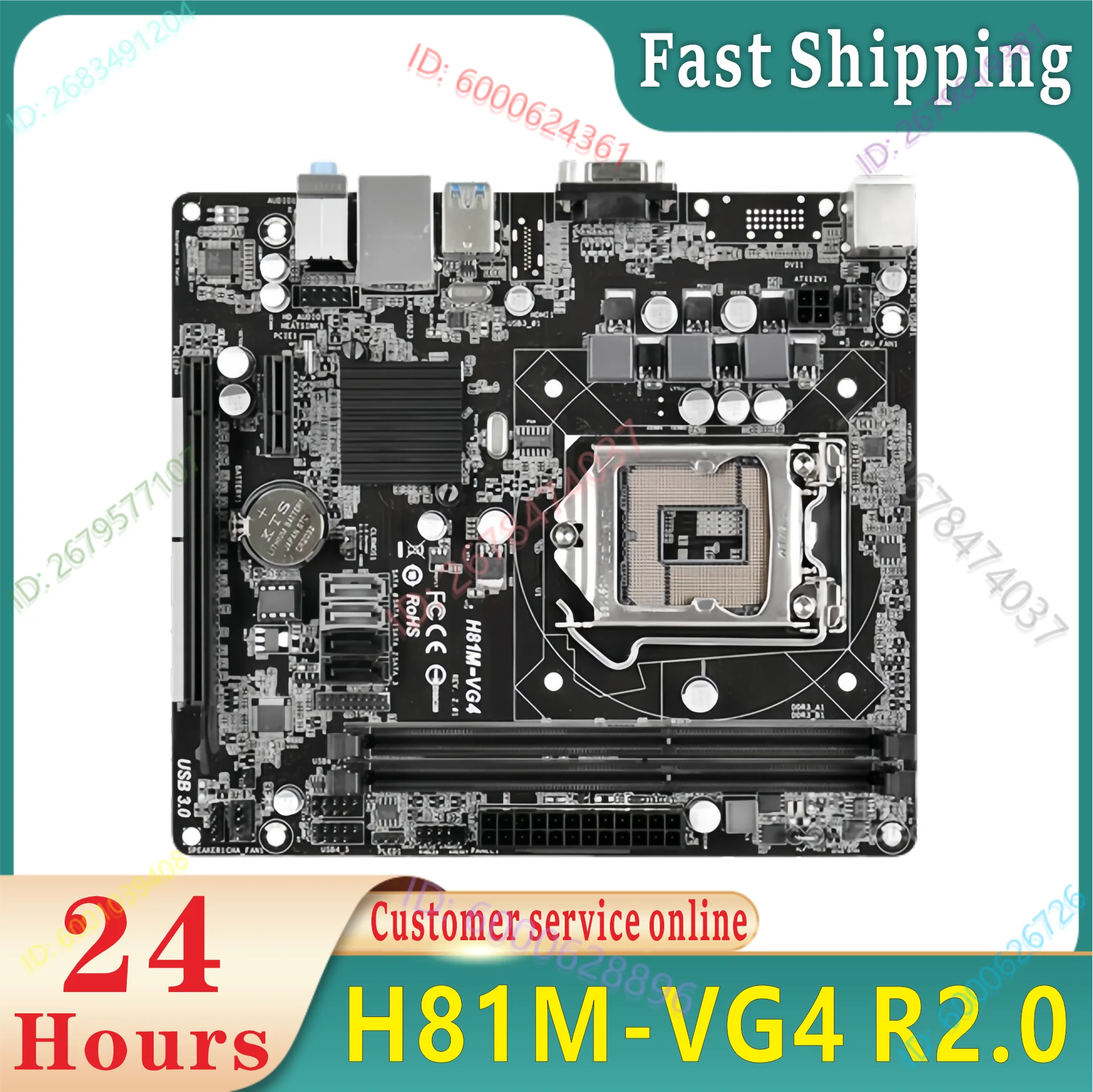 H81 Motherboard H81M-VG4 R2.0 Motherboard LGA 1150 Intel H81 support 4770 4170 4590 4460 4690 4150 G3420 cpu DDR3 16GB
H81 Motherboard H81M-VG4 R2.0 Motherboard LGA 1150 Intel H81 support 4770 4170 4590 4460 4690 4150 G3420 cpu DDR3 16GB