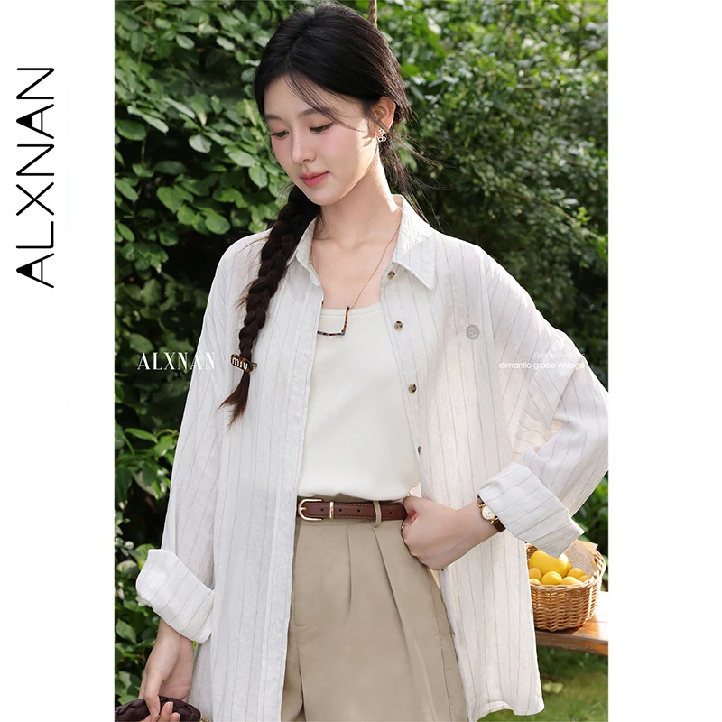 ALXNAN полосатая рубашка, повседневная солнцезащитная кремовая повседневная блузка с длинными рукавами, лето 2021, элегантная свободная праздничная женская одежда L56567
ALXNAN полосатая рубашка, повседневная солнцезащитная кремовая повседневная блузка с длинными рукавами, лето 2021, элегантная свободная праздничная женская одежда L56567