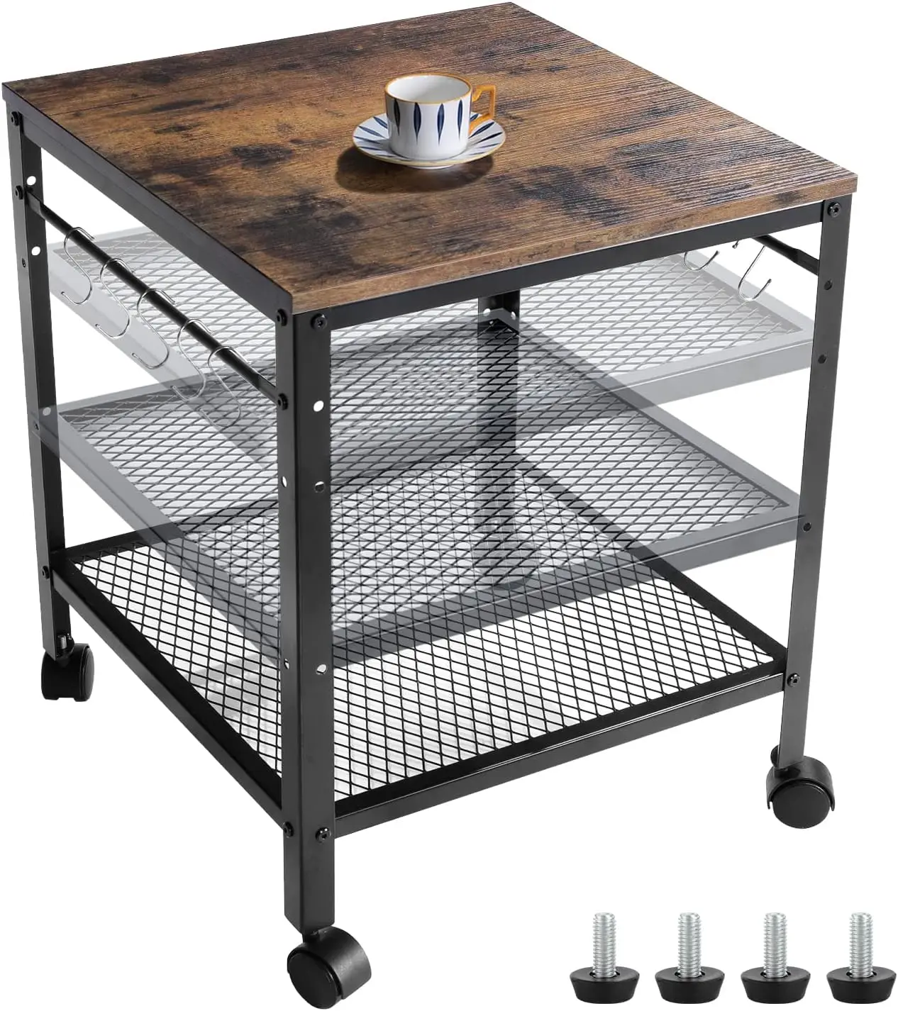 Rustic End Table with Adjustable Shelf, 2-Tier Side Table for Mini Fridge or Printer Stand, 143 lb Capacity
Rustic End Table with Adjustable Shelf, 2-Tier Side Table for Mini Fridge or Printer Stand, 143 lb Capacity