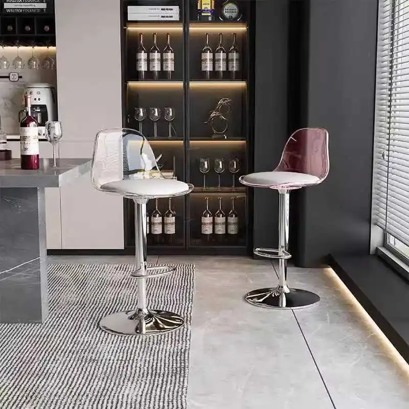 Designer Backrest Minimalist Bar Chair Modern Plastic Acrylic Transparent Creative High Feet Bench Stuhl Salon Furniture YX50BC
Designer Backrest Minimalist Bar Chair Modern Plastic Acrylic Transparent Creative High Feet Bench Stuhl Salon Furniture YX50BC