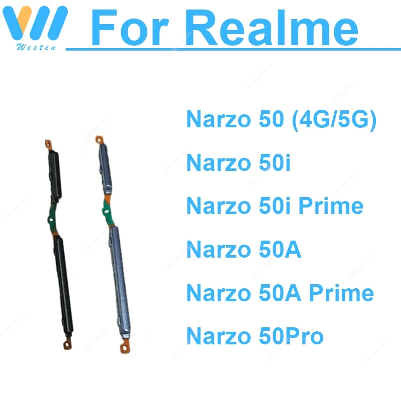For Realme Narzo 50 50i 50A Prime Pro 4G 5G Power Volume Button On Off Power Volume Up Down Side Buttons Key Replacement Parts
For Realme Narzo 50 50i 50A Prime Pro 4G 5G Power Volume Button On Off Power Volume Up Down Side Buttons Key Replacement Parts