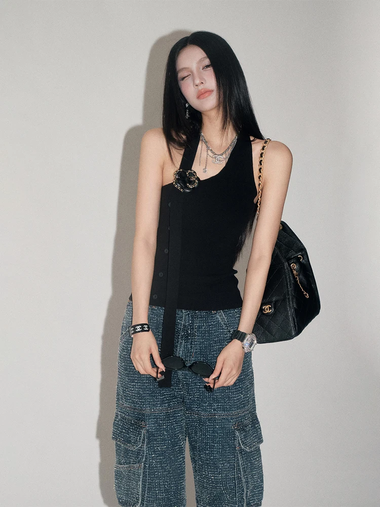 Топ Olivia Duo в корейском стиле с открытыми плечами и бретелями, приталенный, с завышенной талией, летний повседневный, из смесового полиэстера
Топ Olivia Duo в корейском стиле с открытыми плечами и бретелями, приталенный, с завышенной талией, летний повседневный, из смесового полиэстера