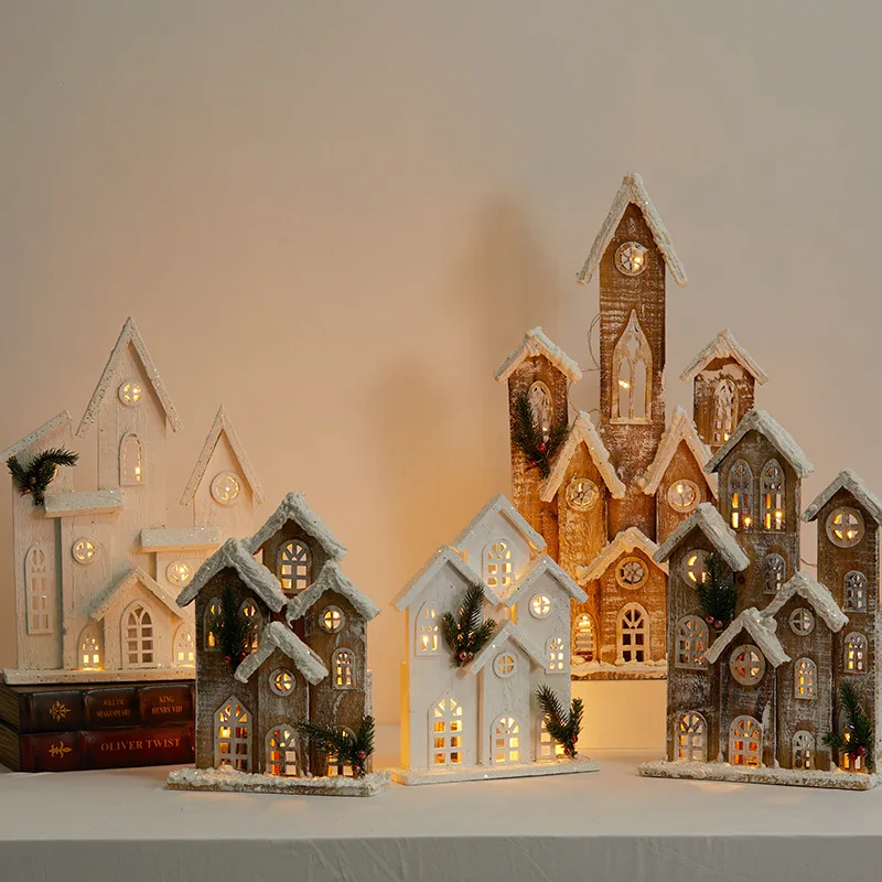 Christmas Glow Wooden small house decoration Scene decoration Led decoration Desk desktop snow holiday decoration
Christmas Glow Wooden small house decoration Scene decoration Led decoration Desk desktop snow holiday decoration