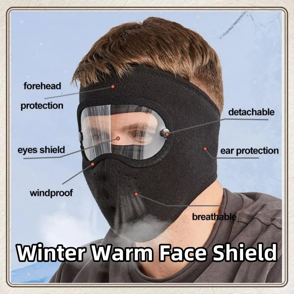 Winter Warm Face Mask Cycling Caps for Outdoor Fishing Breathable Mask with HD Anti-fog Goggles Fleece Warm Scarf
Winter Warm Face Mask Cycling Caps for Outdoor Fishing Breathable Mask with HD Anti-fog Goggles Fleece Warm Scarf