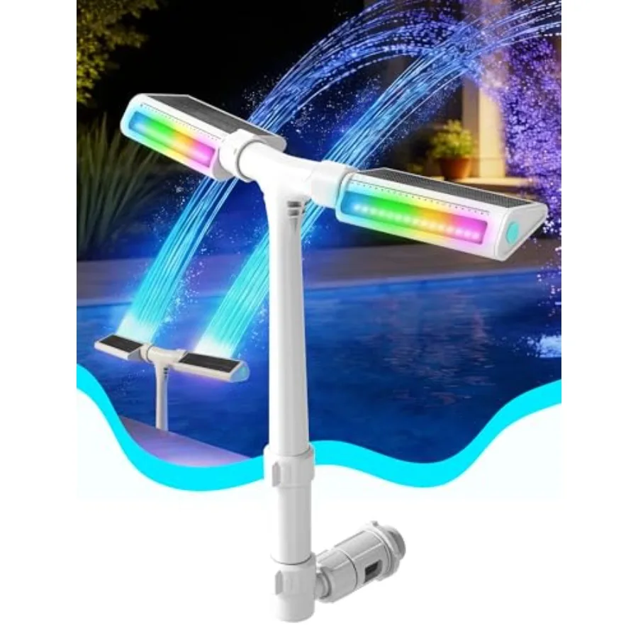 Solar Pool Fountain for Above Inground Pools, Stainless Steel ABS, Black, 2026 Upgrade Height with 10-Color 4-Modes LED, Auto L
Solar Pool Fountain for Above Inground Pools, Stainless Steel ABS, Black, 2026 Upgrade Height with 10-Color 4-Modes LED, Auto L