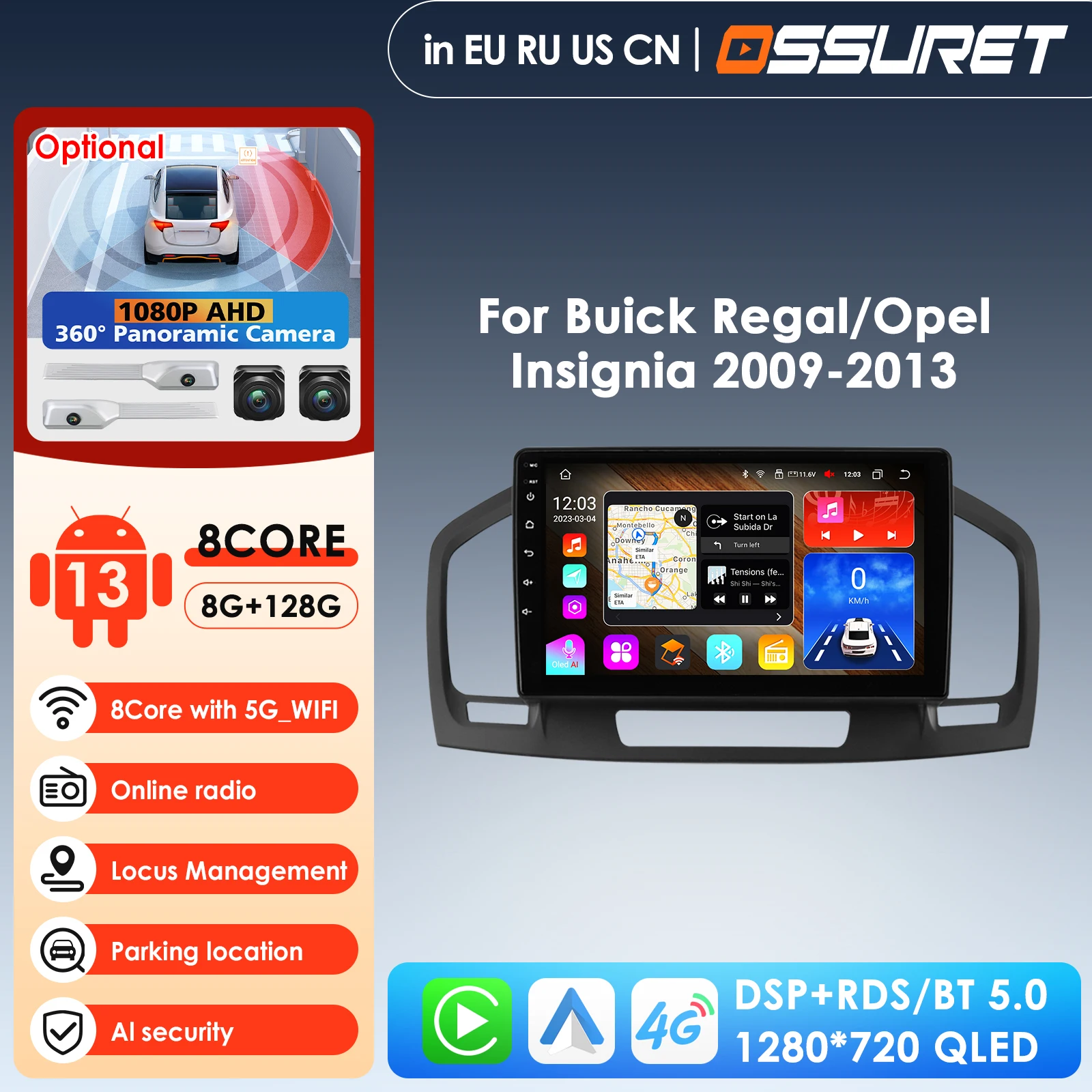 Carplay 4G-LTE 9" Car Radio Android for For Buick Regal Opel Insignia 2009-2017 Multimedia Player Navigation GPS 2Din Stereo DSP
Carplay 4G-LTE 9" Car Radio Android for For Buick Regal Opel Insignia 2009-2017 Multimedia Player Navigation GPS 2Din Stereo DSP