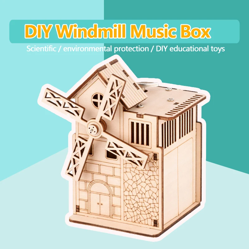 Diy 3D Wooden Assembled Model Music Box Big Windmill Puzzle Creative Decompression Gift Give Children Toys P296
Diy 3D Wooden Assembled Model Music Box Big Windmill Puzzle Creative Decompression Gift Give Children Toys P296