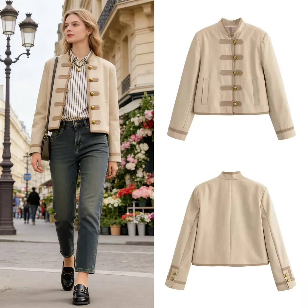 2026 Winter New European And American Cross-Border Women's Fashion Street Style Retro Button Half High Collar Blazer
2026 Winter New European And American Cross-Border Women's Fashion Street Style Retro Button Half High Collar Blazer