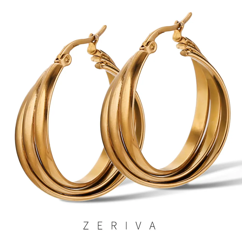 ZERIVE Stainless Steel Twisted Layered Mixed Color Hoop Earrings for Women Fashion Circle Waterproof Charm Earring Jewelry Gifts
ZERIVE Stainless Steel Twisted Layered Mixed Color Hoop Earrings for Women Fashion Circle Waterproof Charm Earring Jewelry Gifts