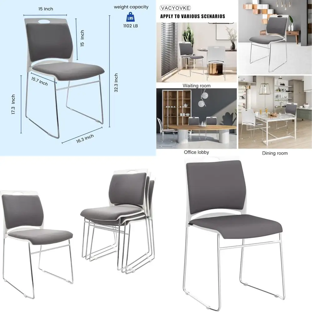 Комплект из 4 складных стульев с салазковой базой, выдерживающих нагрузку до 500 кг, для дома, офиса, кухни, зала ожидания, многофункциональные
Комплект из 4 складных стульев с салазковой базой, выдерживающих нагрузку до 500 кг, для дома, офиса, кухни, зала ожидания, многофункциональные