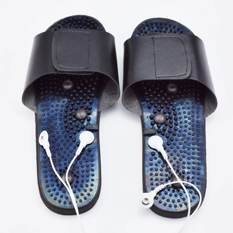 New Tens Acupuncture Therapy Electrode Massage Slippers Body Foot Relaxing Massager Machine Physiotherapy Slippers Rubber Black
New Tens Acupuncture Therapy Electrode Massage Slippers Body Foot Relaxing Massager Machine Physiotherapy Slippers Rubber Black