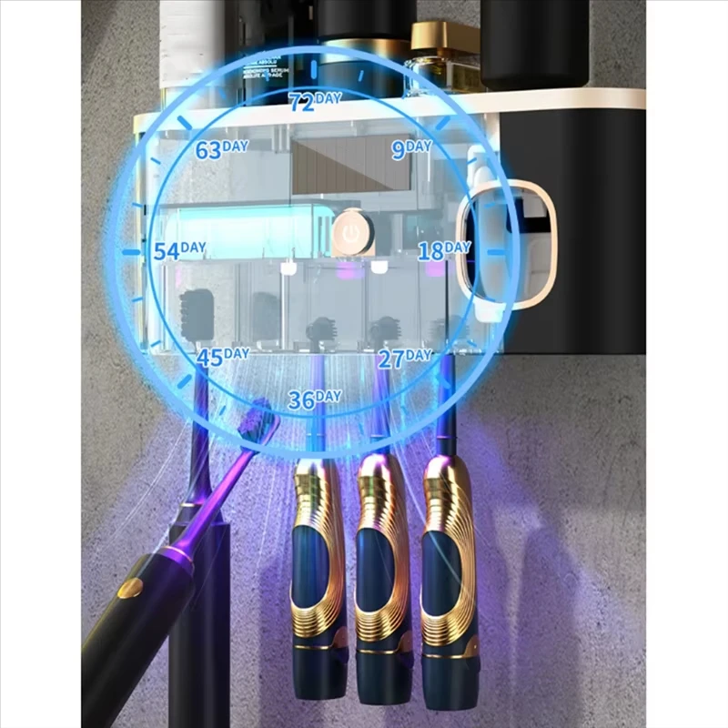 Intelligent UV Toothbrush Sterilizer Wall Mounted Automatic Toothpaste Squeezer Storage Rack Household Bathroom Accessories
Intelligent UV Toothbrush Sterilizer Wall Mounted Automatic Toothpaste Squeezer Storage Rack Household Bathroom Accessories