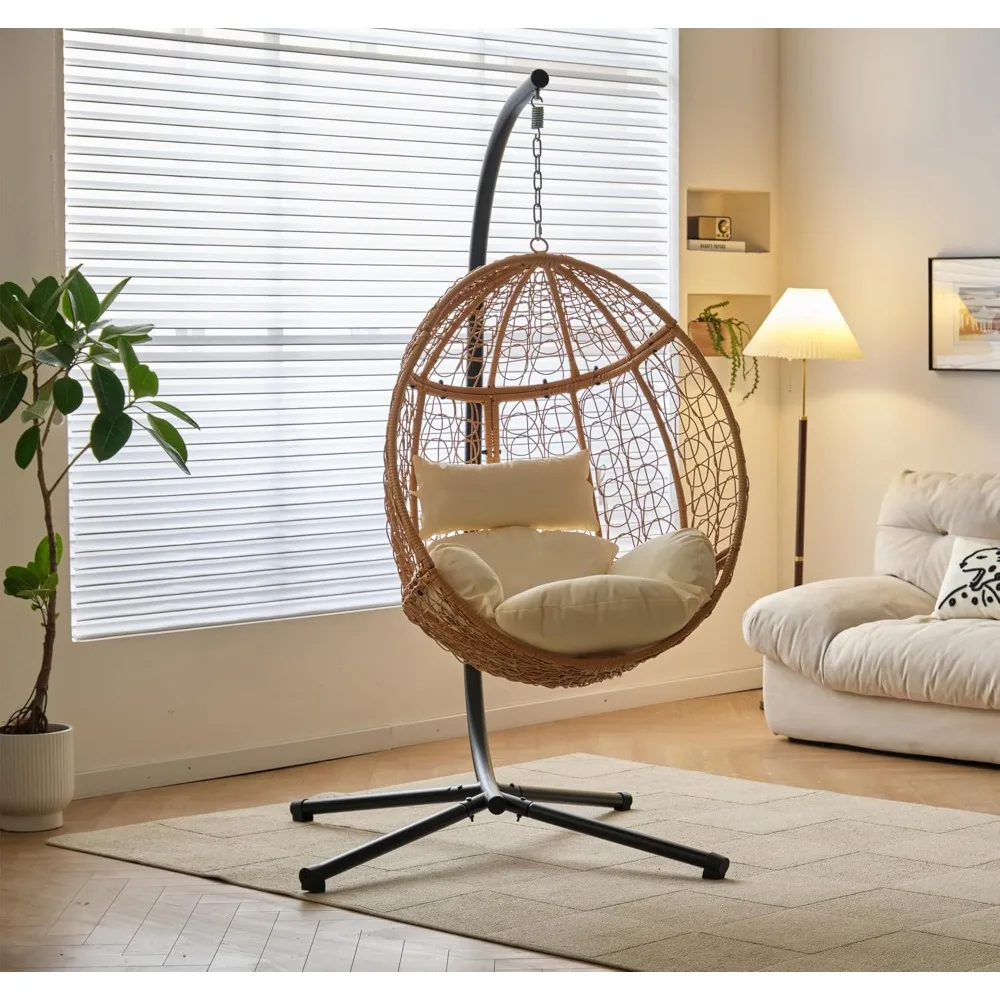 Indoor/Outdoor Wicker Rattan Hammock Chair with Stand, Hanging Swing Egg Chair with Removable & Washable Cushions
Indoor/Outdoor Wicker Rattan Hammock Chair with Stand, Hanging Swing Egg Chair with Removable & Washable Cushions