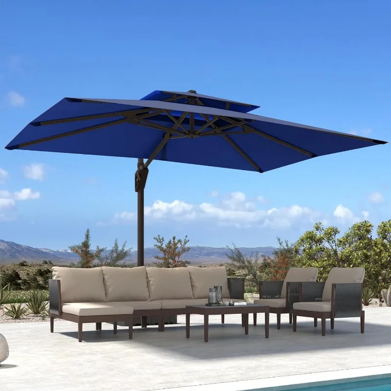 10' X 13' Patio Umbrella Outdoor Large Rectangle Cantilever Umbrellas Double Top Heavy Duty Windproof Offset Umbrella
10' X 13' Patio Umbrella Outdoor Large Rectangle Cantilever Umbrellas Double Top Heavy Duty Windproof Offset Umbrella