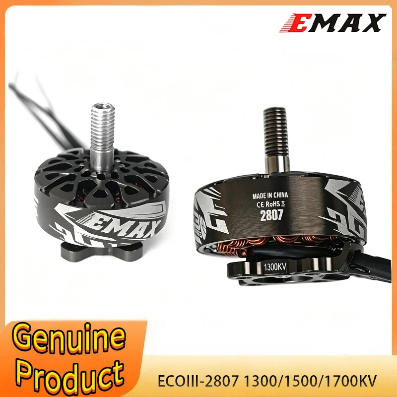 EMAX ECO III Series 2807 3-6S 1300KV1500KV1700KV Brushless Motor for RC FPV Racing Drone RC Quadcopter RC Parts DIY Accessories
EMAX ECO III Series 2807 3-6S 1300KV1500KV1700KV Brushless Motor for RC FPV Racing Drone RC Quadcopter RC Parts DIY Accessories
