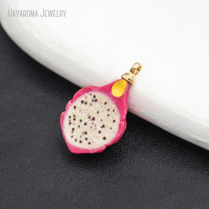 6Pcs Plant Food Dragon Fruit Pendant Copper Gold Color Wholesale Jewelry Metal Acrylic Charms
6Pcs Plant Food Dragon Fruit Pendant Copper Gold Color Wholesale Jewelry Metal Acrylic Charms