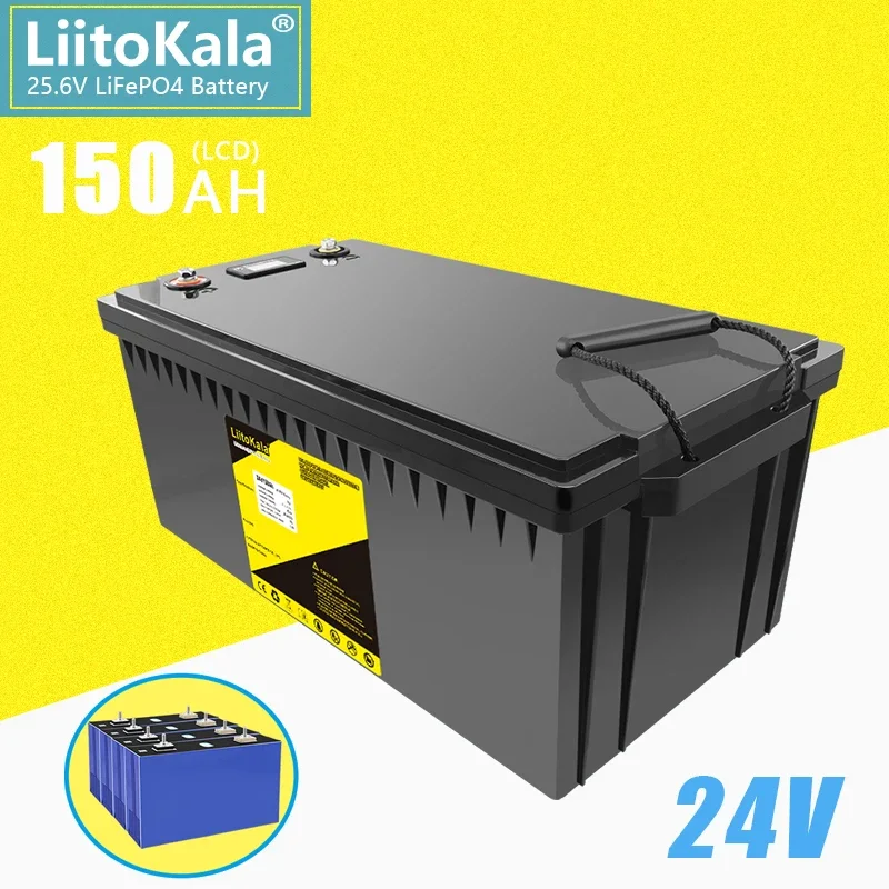 LiitoKala 24V 150Ah LiFePO4 Battery Solar Golf Car for Forklift waterproof battery pack for inverter,solar system,boat motor
LiitoKala 24V 150Ah LiFePO4 Battery Solar Golf Car for Forklift waterproof battery pack for inverter,solar system,boat motor