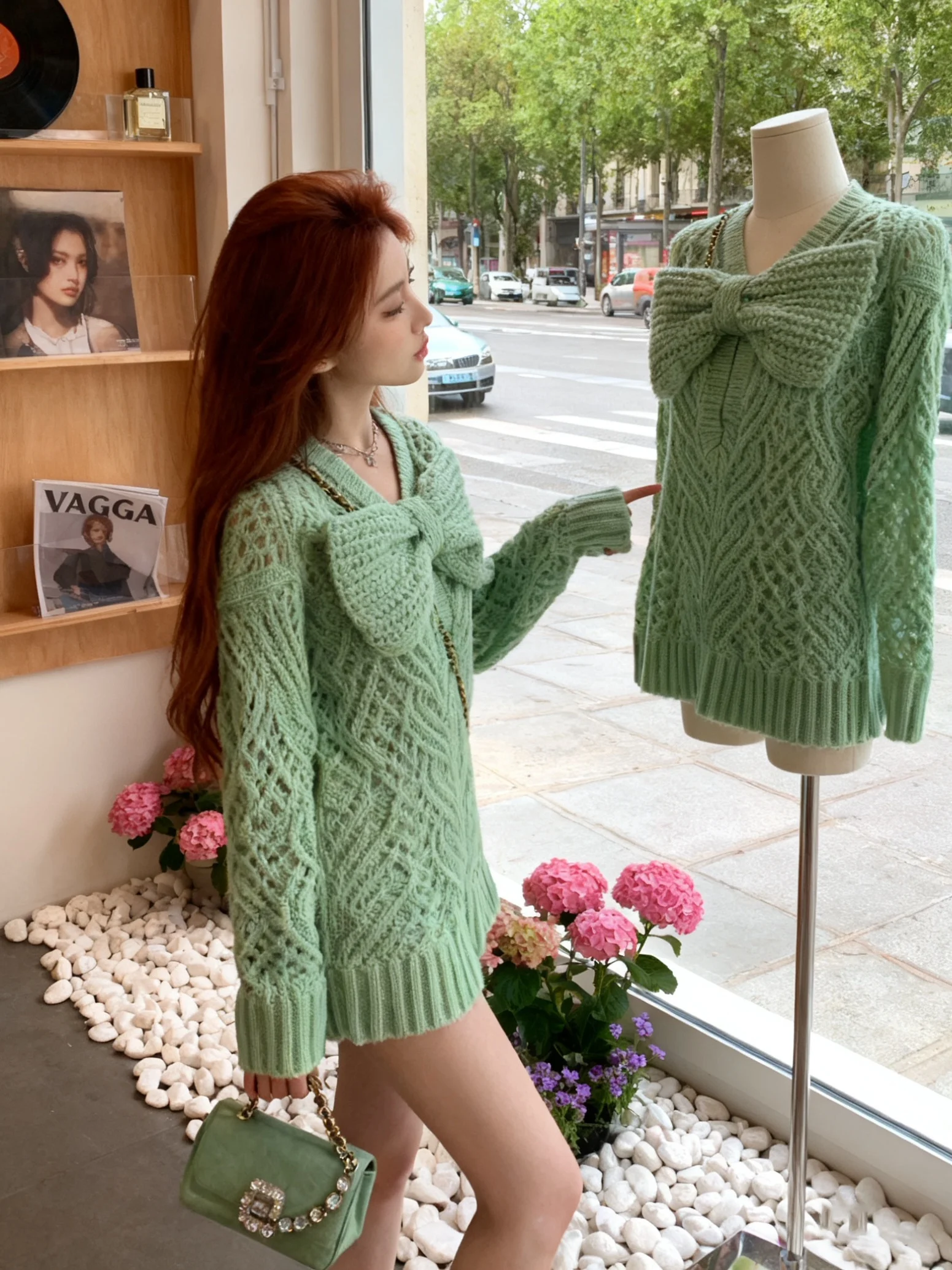 Loose Knitted Sweater with Knot Twist Versatile Stylish Korean Style Long Sleeve V-Neck Sweater for Women
Loose Knitted Sweater with Knot Twist Versatile Stylish Korean Style Long Sleeve V-Neck Sweater for Women