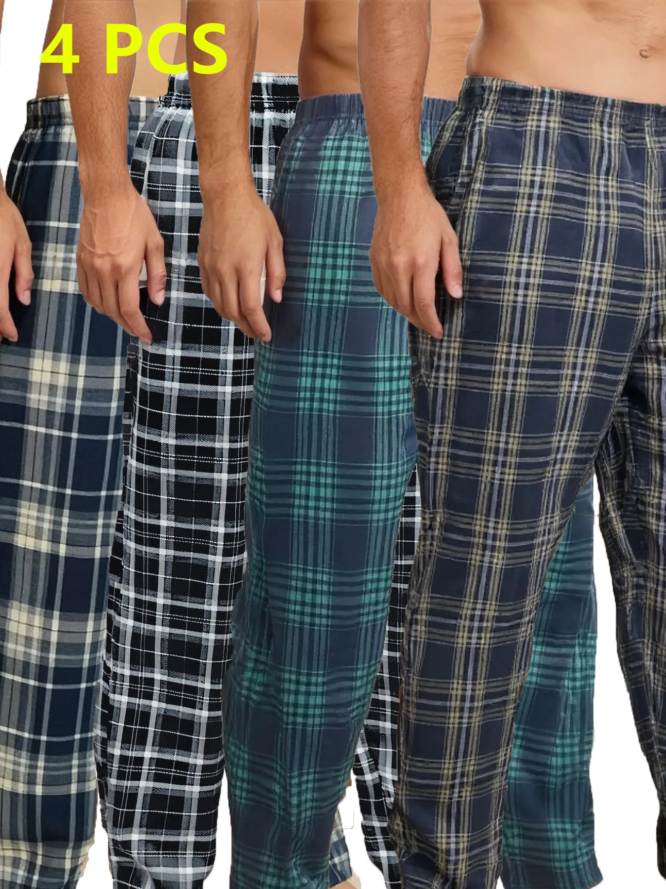 Комплект из 4 мужских повседневных клетчатых длинных брюк, пижамы на весну и лето, модная и модная домашняя одежда, брюки, пижамы на осень и зиму - подходит для всех сезонов
Комплект из 4 мужских повседневных клетчатых длинных брюк, пижамы на весну и лето, модная и модная домашняя одежда, брюки, пижамы на осень и зиму - подходит для всех сезонов