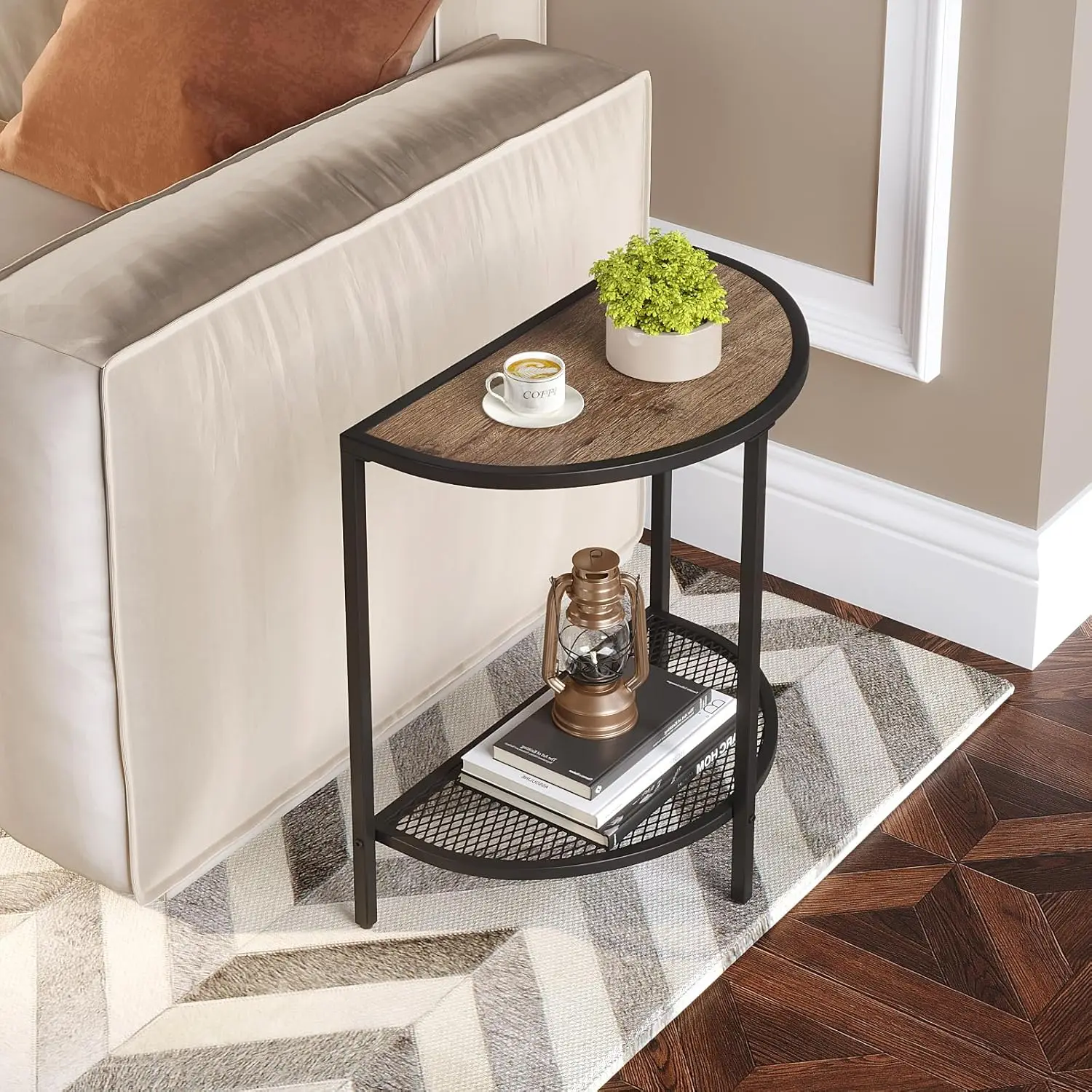 Small Side Table 19.7'' Half Moon Side Tables for Living Room 18.7"*10.4" Unique Modern Half Round Bed for Home Balcony 2 Tie
Small Side Table 19.7'' Half Moon Side Tables for Living Room 18.7"*10.4" Unique Modern Half Round Bed for Home Balcony 2 Tie