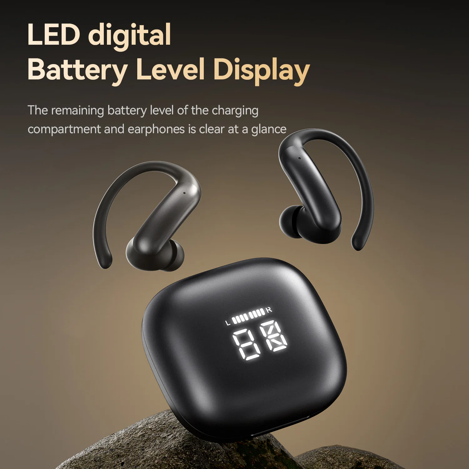 Power Display Ear Hook Style In Ear Bluetooth Earphone Touch Operation Listen Music Play Game Bluetooth 6.0
Power Display Ear Hook Style In Ear Bluetooth Earphone Touch Operation Listen Music Play Game Bluetooth 6.0