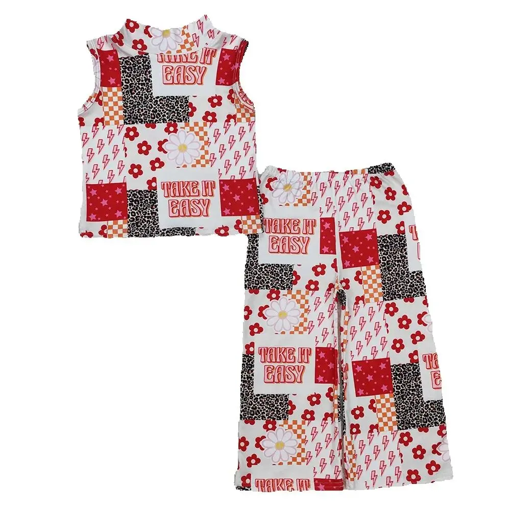 3.8 Girls' Flower Lightning Leopard Print Sleeveless Outfit Set Comfortable Long Pants for Kids Easy-going Fashionable Ensemble
3.8 Girls' Flower Lightning Leopard Print Sleeveless Outfit Set Comfortable Long Pants for Kids Easy-going Fashionable Ensemble