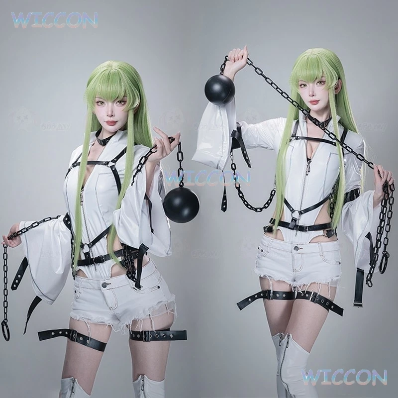 Doujin Suit CC Uniform Anime Code C.C. Cosplay Costume Wig Geass White Battle Suit Halloween Party Women Girl
Doujin Suit CC Uniform Anime Code C.C. Cosplay Costume Wig Geass White Battle Suit Halloween Party Women Girl