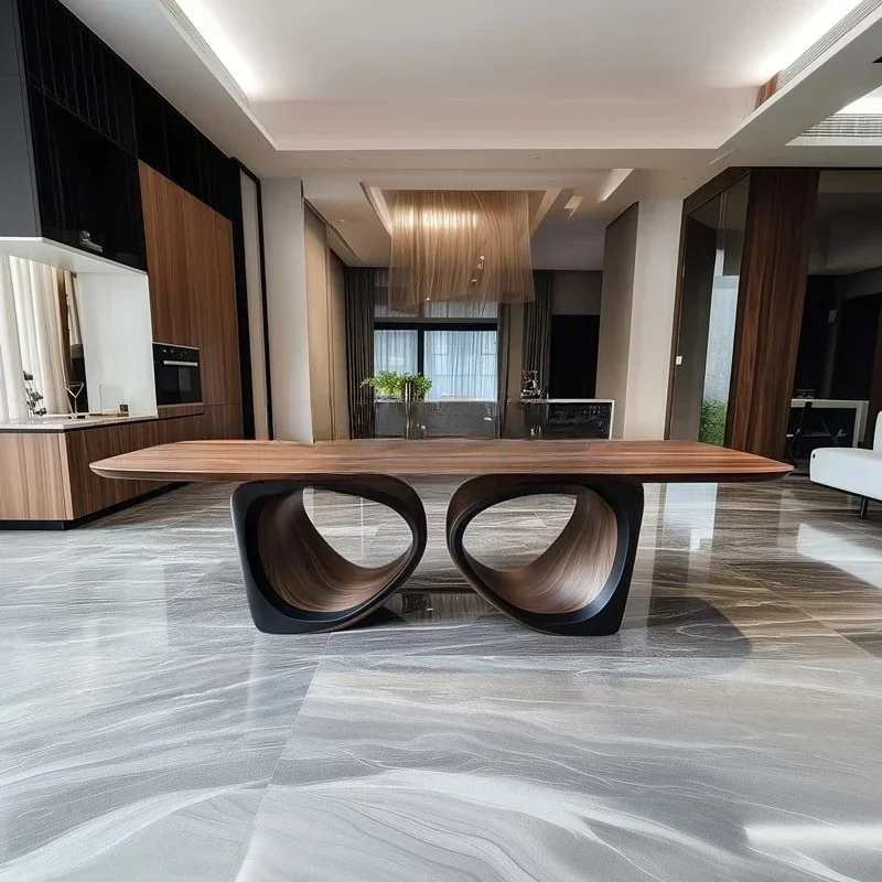 TTSolid Wood Dining Table Household High-end Walnut Rectangular Dining Table Ancient Style Personalized Creative Wooden Table
TTSolid Wood Dining Table Household High-end Walnut Rectangular Dining Table Ancient Style Personalized Creative Wooden Table