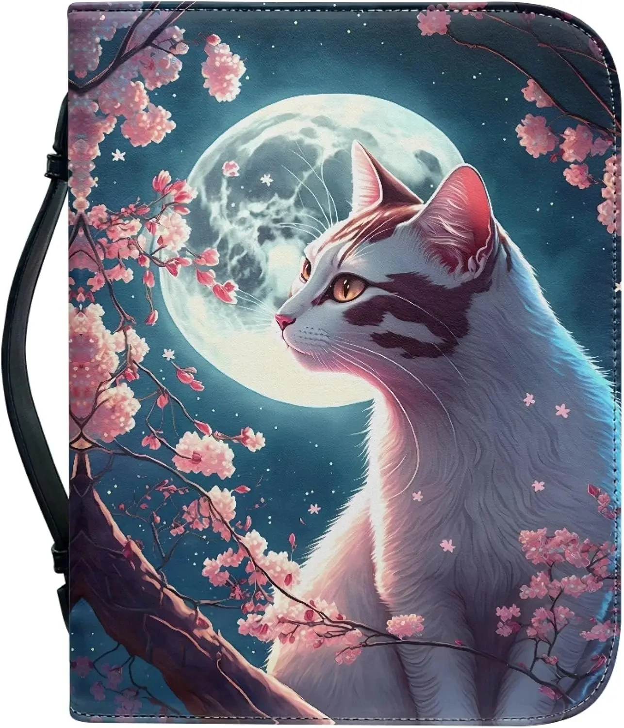 Pink Floral Cat Bible Cover Leather Case for Women Cat Print Large Size with Handle and Zipper Bible Book Cover Christian Gifts
Pink Floral Cat Bible Cover Leather Case for Women Cat Print Large Size with Handle and Zipper Bible Book Cover Christian Gifts