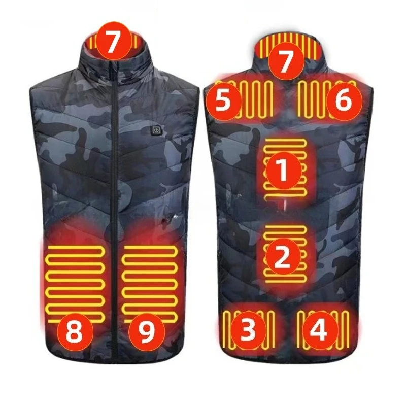 Nine-zone Heating Vest Intelligent Constant Temperature Heating Vest Men's Electric Heating Thermal Vest men jacket
Nine-zone Heating Vest Intelligent Constant Temperature Heating Vest Men's Electric Heating Thermal Vest men jacket