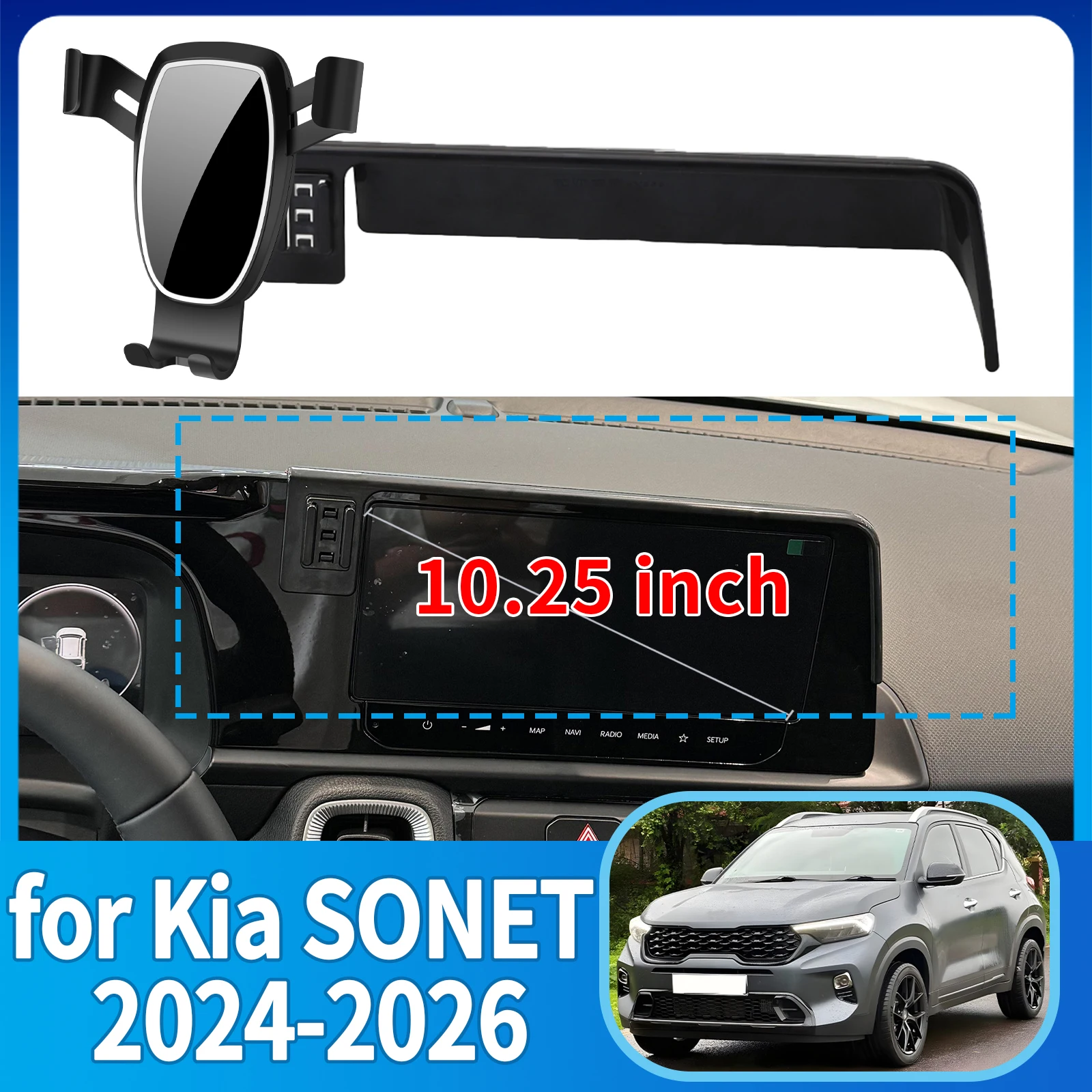 fit for Kia SONET 2024 2025 2026 Anti-Shake Screen Base Phone Holder Mount Stand  Dedicated Car accessoires 
fit for Kia SONET 2024 2025 2026 Anti-Shake Screen Base Phone Holder Mount Stand  Dedicated Car accessoires