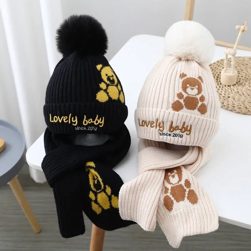Children's Hat And Scarf 2 Piece Set Winter New Boys And Girls Knitted Warm Hat Baby And Kids Caps
Children's Hat And Scarf 2 Piece Set Winter New Boys And Girls Knitted Warm Hat Baby And Kids Caps