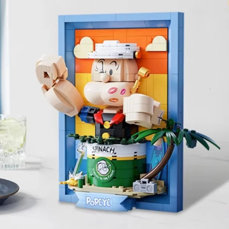 Pantasy Popeye The Sailor Building Block Стереоскопическая подвесная краска Модель Украшения Маленькие гранулы Сборка игрушек Коллекция подарков 
Pantasy Popeye The Sailor Building Block Стереоскопическая подвесная краска Модель Украшения Маленькие гранулы Сборка игрушек Коллекция подарков