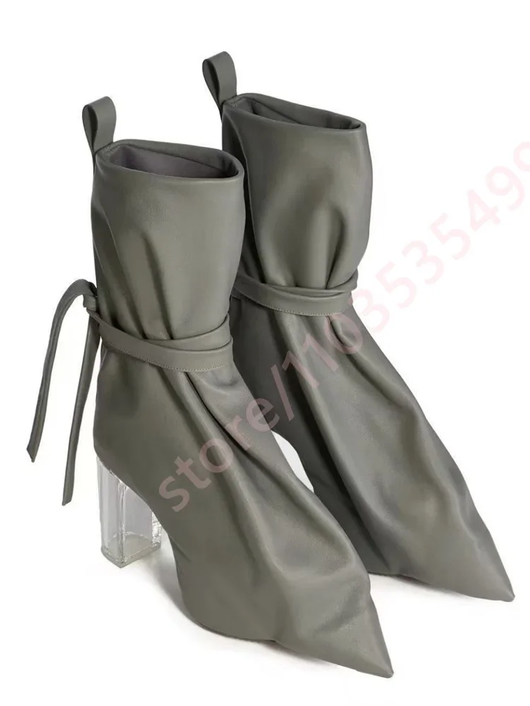 Women's Pointed Toe Ankle Boots Clear Pvc Chunky Heel Casual Party Lace-Up Fashion Street Runway Style Black/grey New 2026
Women's Pointed Toe Ankle Boots Clear Pvc Chunky Heel Casual Party Lace-Up Fashion Street Runway Style Black/grey New 2026
