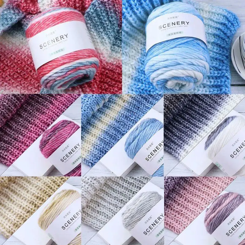 Y5GC 100g Worsted Hand Knitting Cake Yarn Ombre Colorful Crochet Woven Thread DIY Craft for Winter Warm Scarf Coat
Y5GC 100g Worsted Hand Knitting Cake Yarn Ombre Colorful Crochet Woven Thread DIY Craft for Winter Warm Scarf Coat