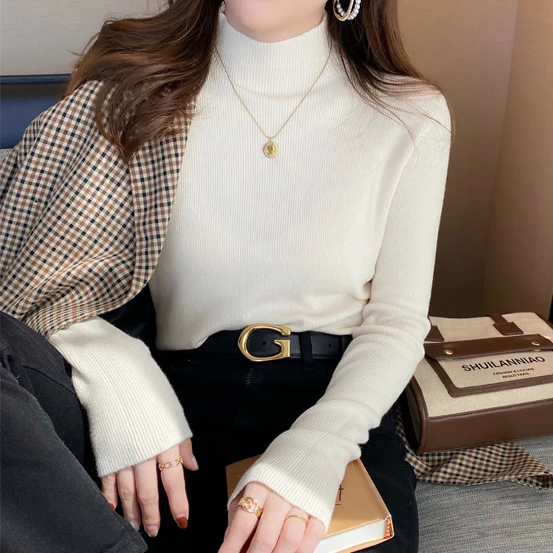 Sueters De Mujer Тонкий вязаный свитер с воротником-стойкой, женские пуловеры, новый вязаный свитер с длинными рукавами, пуловер, женские топы, свитера Q2618
Sueters De Mujer Тонкий вязаный свитер с воротником-стойкой, женские пуловеры, новый вязаный свитер с длинными рукавами, пуловер, женские топы, свитера Q2618