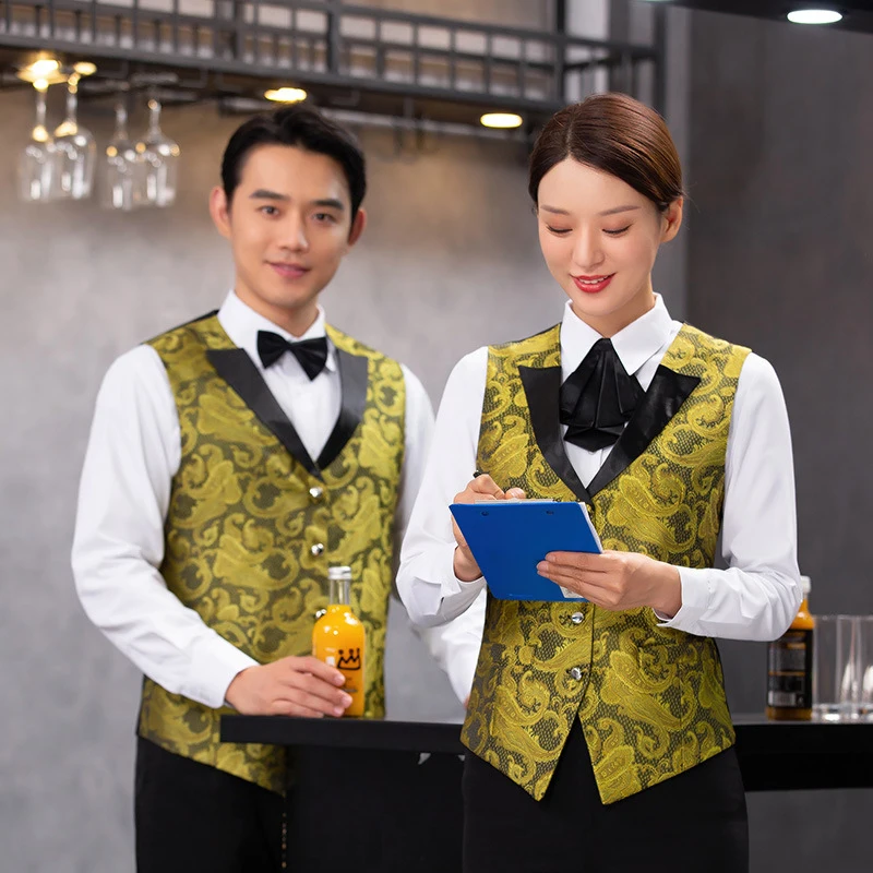 Hotel workwear for autumn and winter KTVBar waiter vest Western restaurant and cafe women's vest uniform
Hotel workwear for autumn and winter KTVBar waiter vest Western restaurant and cafe women's vest uniform