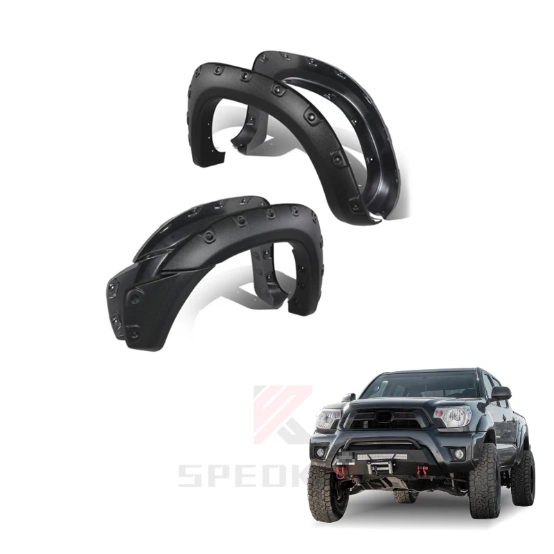 Spedking Pickup Accessories Textured Pocket Bolt/Rivet Fender Flares Wheel Cover for 2012-2015 Toyota Tacoma
Spedking Pickup Accessories Textured Pocket Bolt/Rivet Fender Flares Wheel Cover for 2012-2015 Toyota Tacoma