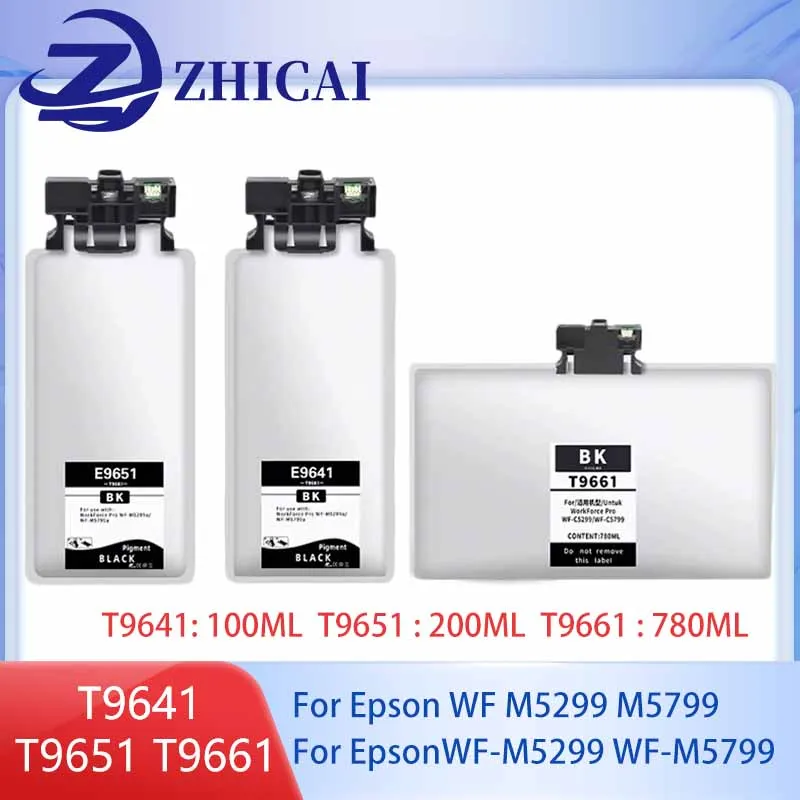 T9641 T9651 T9661 Ink Bag Ink Cartridge With Pigment ink Compatible For Epson WorkForce Pro WF-M5299 WF-M5799 Inkjet Printer
T9641 T9651 T9661 Ink Bag Ink Cartridge With Pigment ink Compatible For Epson WorkForce Pro WF-M5299 WF-M5799 Inkjet Printer