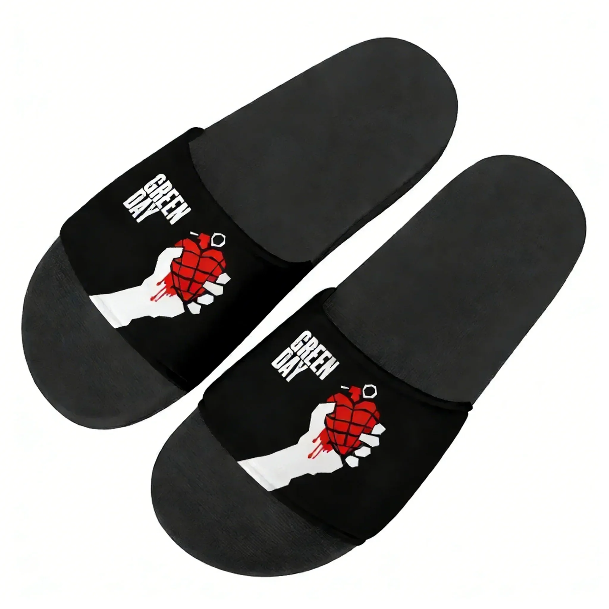 Green Day Flip Flops Home Slippers Mens Womens Teenager Family Slippers Bathroom Pool Fashion Casual Sandals Custom Water Shoesc
Green Day Flip Flops Home Slippers Mens Womens Teenager Family Slippers Bathroom Pool Fashion Casual Sandals Custom Water Shoesc