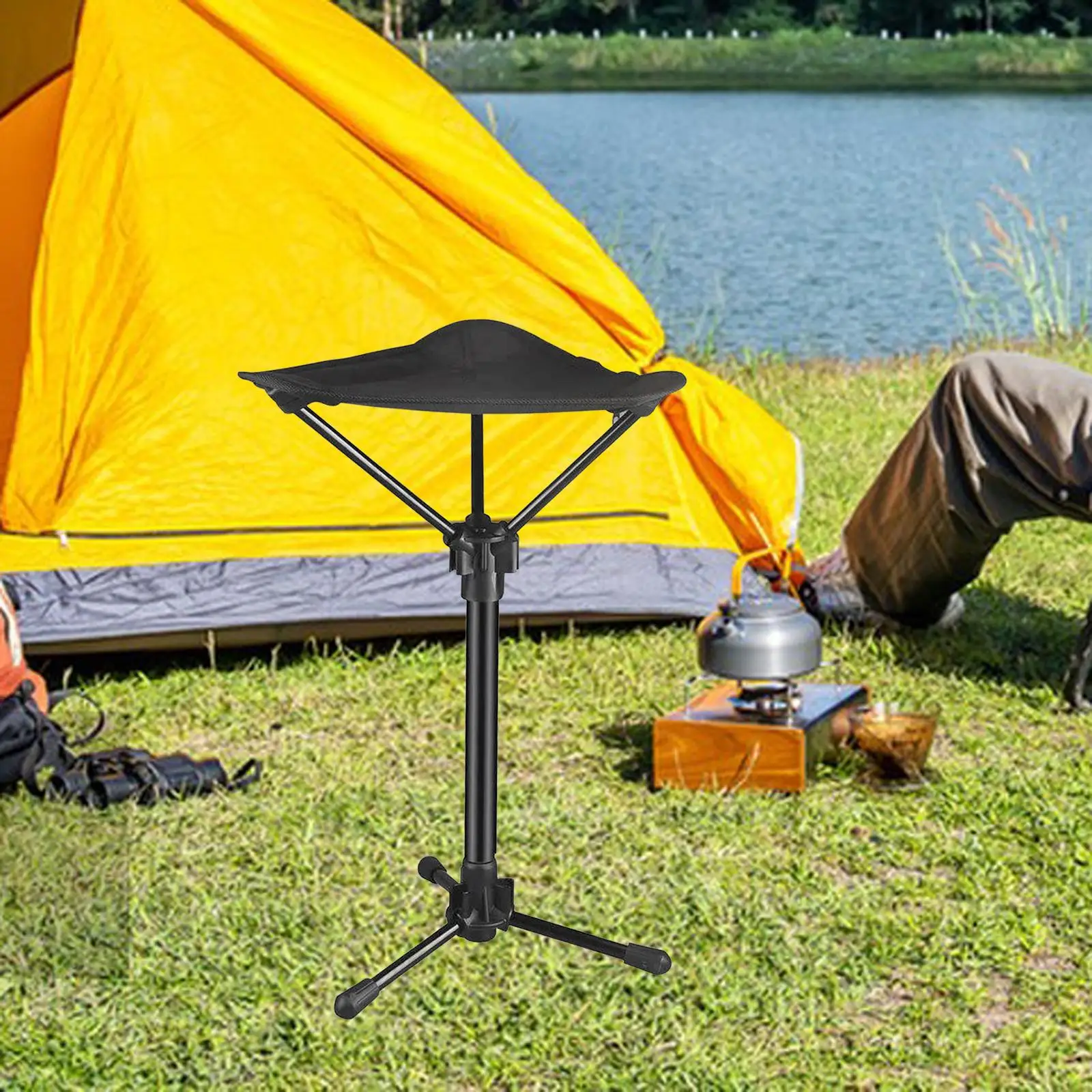 Folding Tripod Stool Tall Slacker Chair Portable Lounge Rest Seat for Travel
Folding Tripod Stool Tall Slacker Chair Portable Lounge Rest Seat for Travel