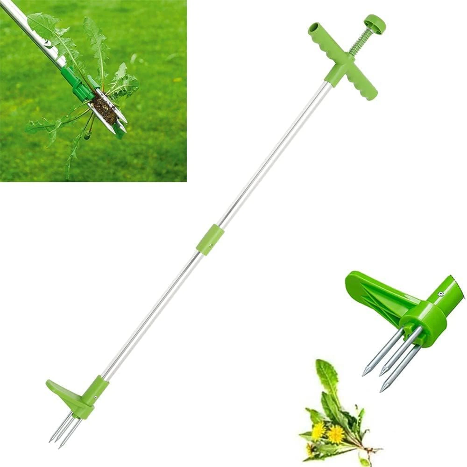 Stand-Up Weeder Root Removal Tool with 3 Stainless Steel Claws, 39 Long Reinforced Aluminum Alloy Pole Manual Remover Weed Pull
Stand-Up Weeder Root Removal Tool with 3 Stainless Steel Claws, 39 Long Reinforced Aluminum Alloy Pole Manual Remover Weed Pull