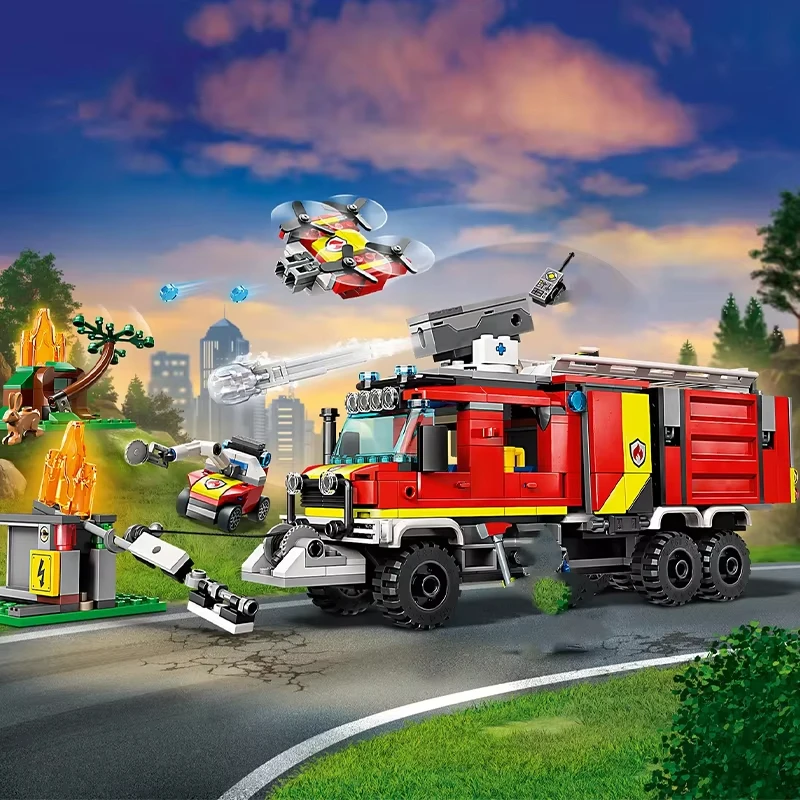 Compatible MOC Sets City Series Building Blocks Fire Command Truck Firefighter Car Fireman Children's Brick Toys Gift
Compatible MOC Sets City Series Building Blocks Fire Command Truck Firefighter Car Fireman Children's Brick Toys Gift