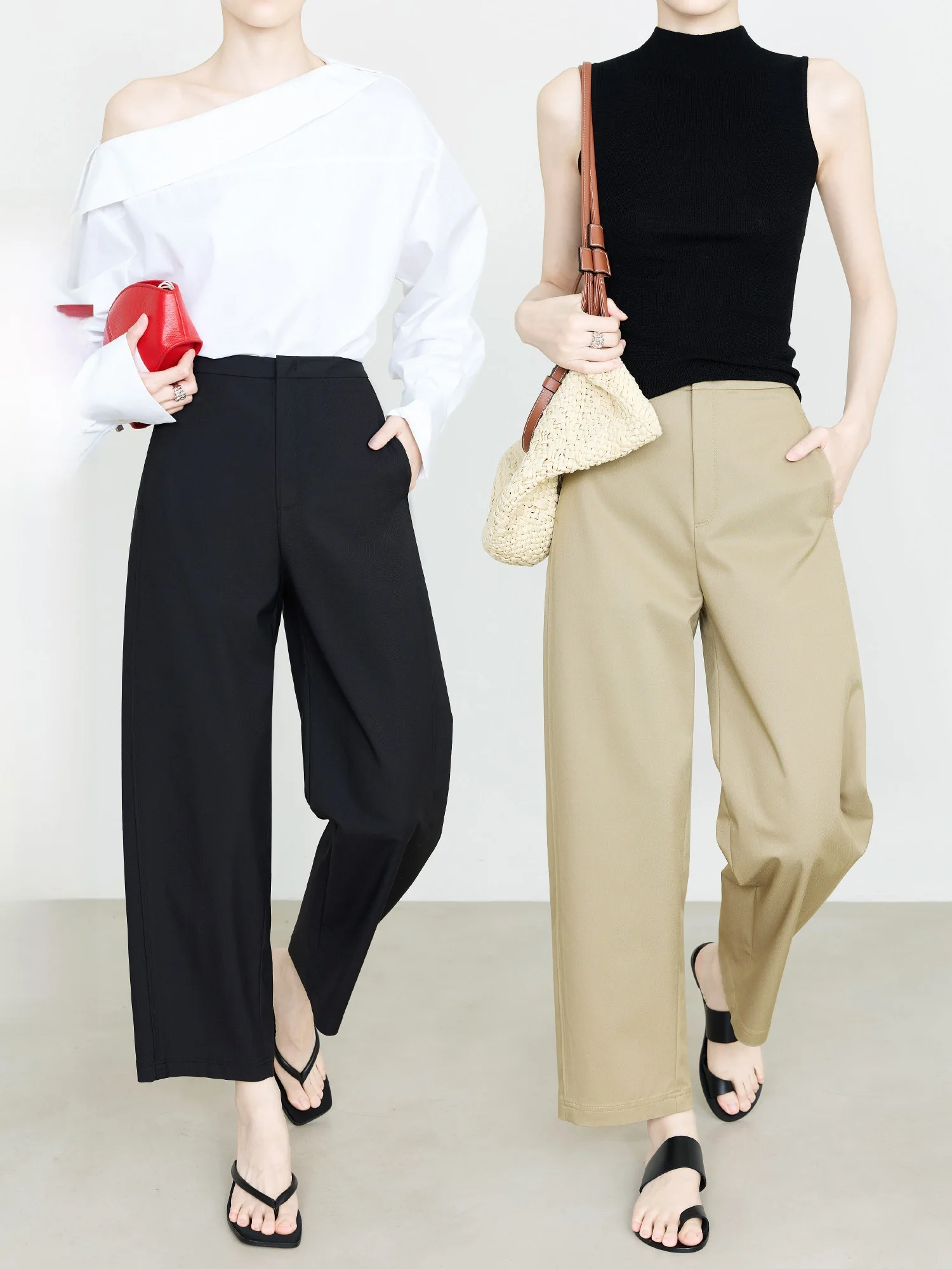 Black Iron-Free Nine-Piece Suit Pants for Women Summer Straight Leg Slimming Smoke Tube Commute Little Black Pants
Black Iron-Free Nine-Piece Suit Pants for Women Summer Straight Leg Slimming Smoke Tube Commute Little Black Pants