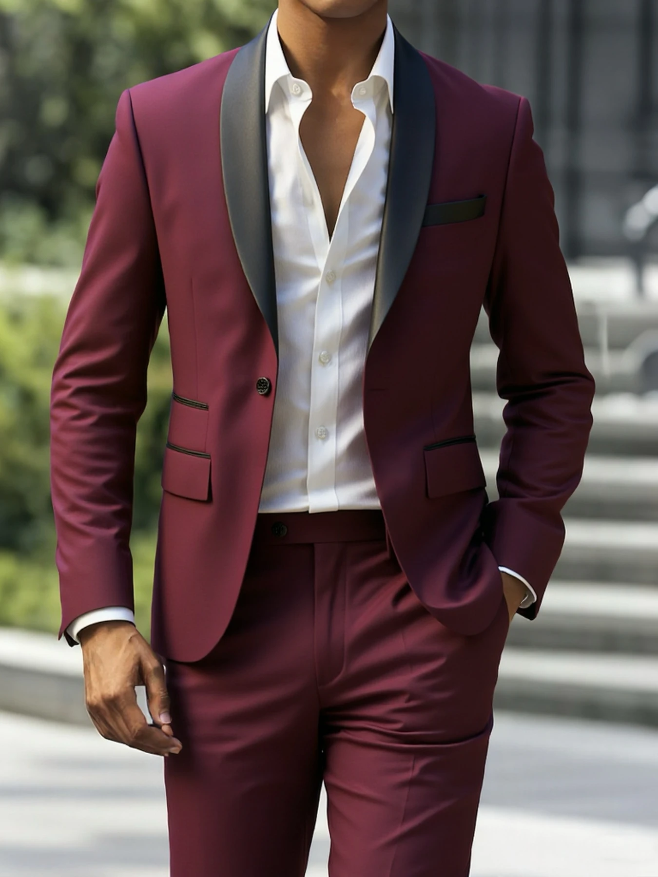 2-Piece Men's Shawl Collar Suit, Premium Party Attire, Perfect for Cocktail Party, Formal Dinner & Prom
2-Piece Men's Shawl Collar Suit, Premium Party Attire, Perfect for Cocktail Party, Formal Dinner & Prom